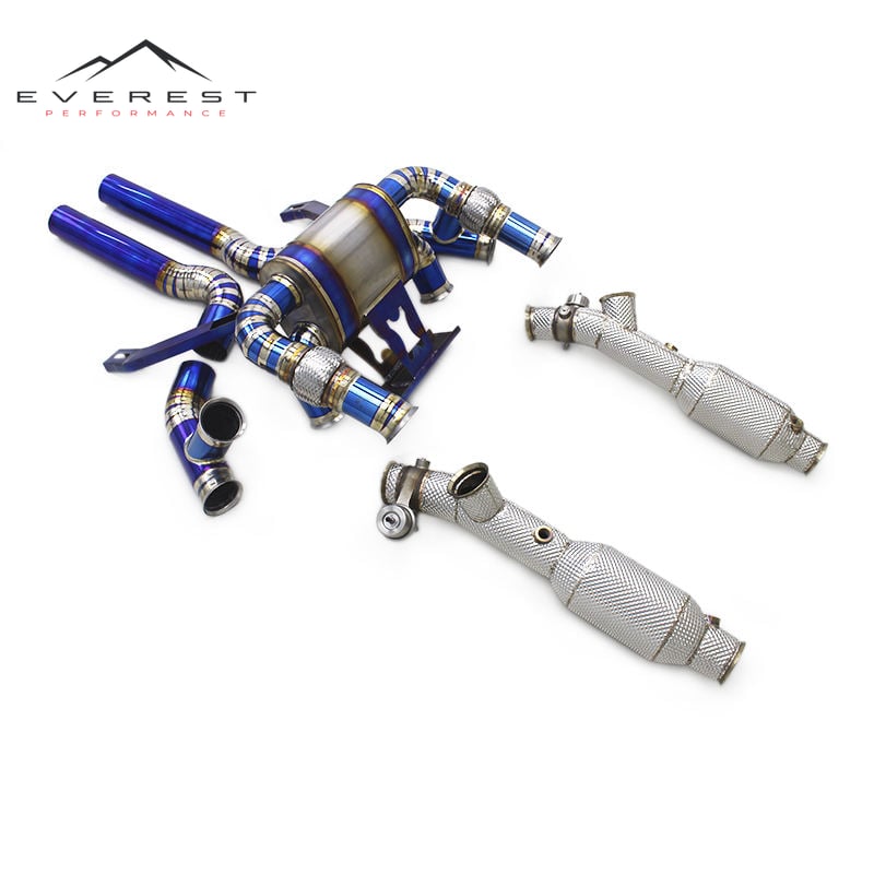 Car Catback Exhaust for Lamborghini LP620/LP640/LP650/LP670 V12 6.2 (2006-2016) Titanium Exhaust Pipe+SUS304 Downpipe