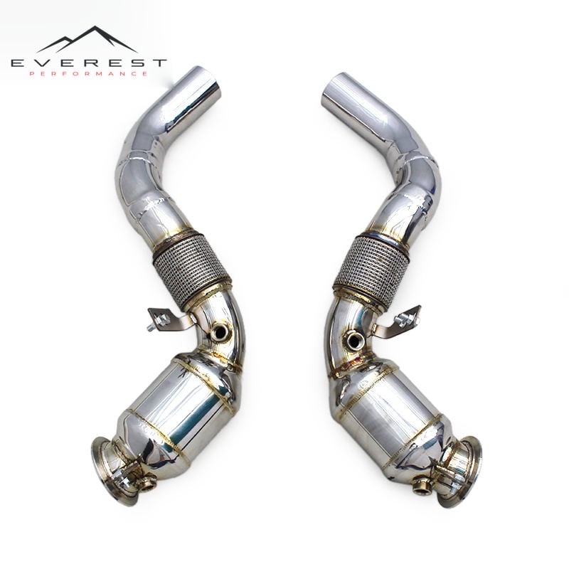 Turbo Downpipe for BMW 650 650i F06 F12 F13 4.0T 2011-2017 High Flow Catted Downpipe with Catalyst Sport Headers
