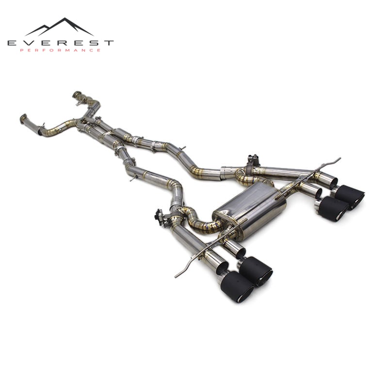 Equal Length Catback for BMW M3/M4 G80/G82/G8X 3.0T 2019 Titanium Exhaust Pipes Muffler Valvetronic Carbon Fiber Tips