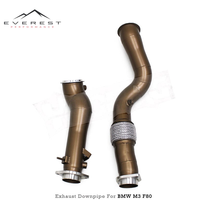 Free Flow Downpipe for BMW M3/M4 F80/F82 3.0T 2014-2019 Straight Down Pipe With Ceramic Insulation Exhaust System