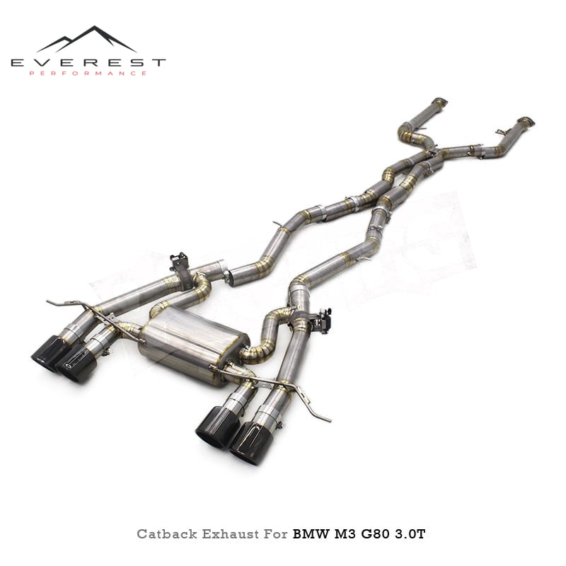 G80 Titanium Exhaust Catback for BMW M3/M4 G80/G82/G8X S58 3.0T 2019-2023 Titanium Exhaust Muffler Pipe Valve Controller