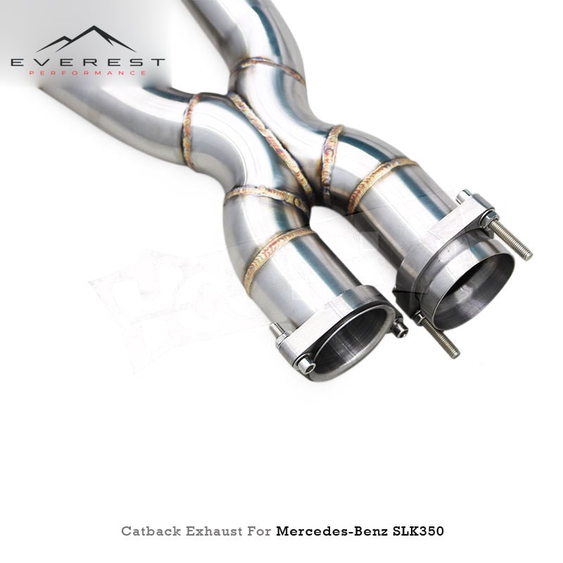 Racing Catback Exhaust System for Mercedes-Benz SLK280/SLK300/SLK350 R171 3.0L/3.5L 2004-2011 Enhanced X-pipe Sound Muffler