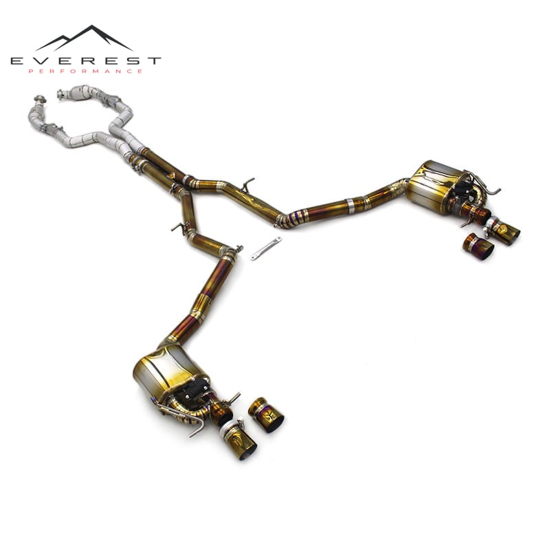Full Exhaust System for Mercedes-Benz E63/E63S W212 AMG 5.5 2007-2016 Valvetronic Titanium Catback Exhaust Header Downpipe