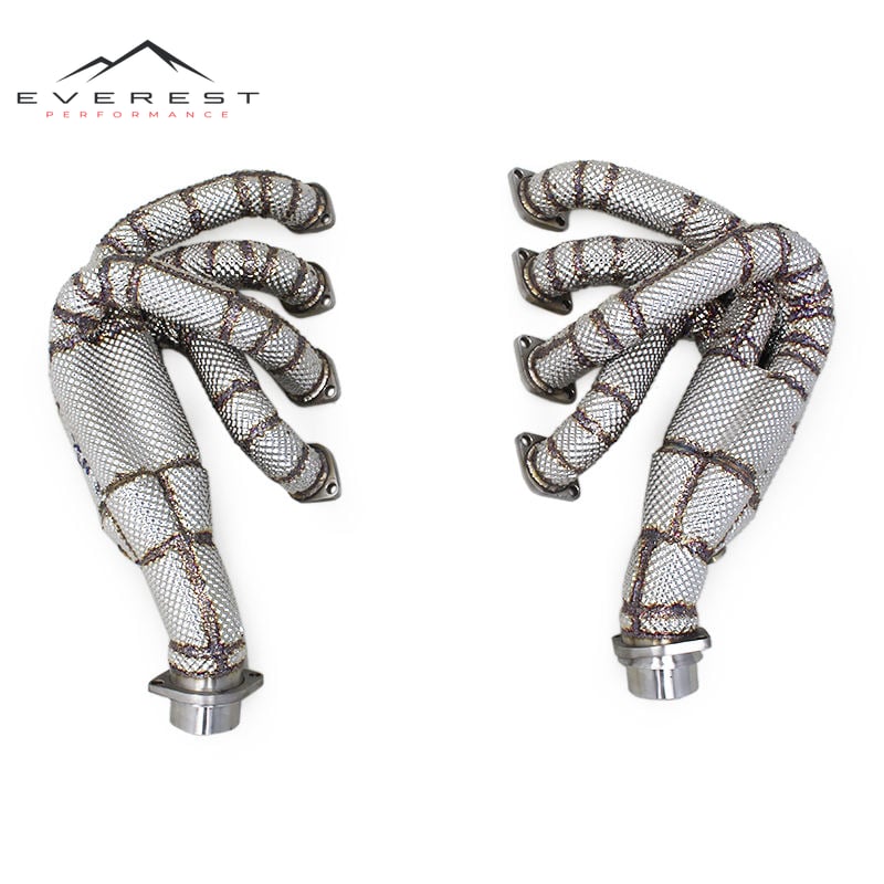 Custom Straight Manifold Header for Ferrari 360/F360 3.6L 2003-2005 Stainless Steel Heat Shield Free Flow Pipe Exhaust Muffler