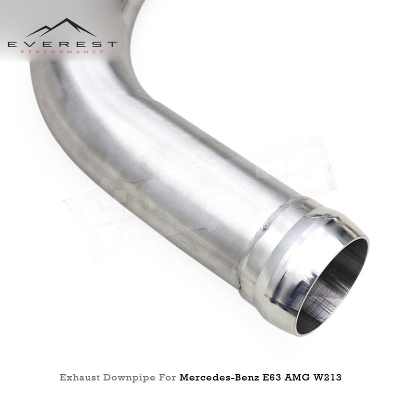 Direct-fit Exhaust Pipe for Mercedes E63 E63S AMG W213 4.0TT 2016-2023 Free Flow Downpipe With Heat Shield Exhaust Pipe