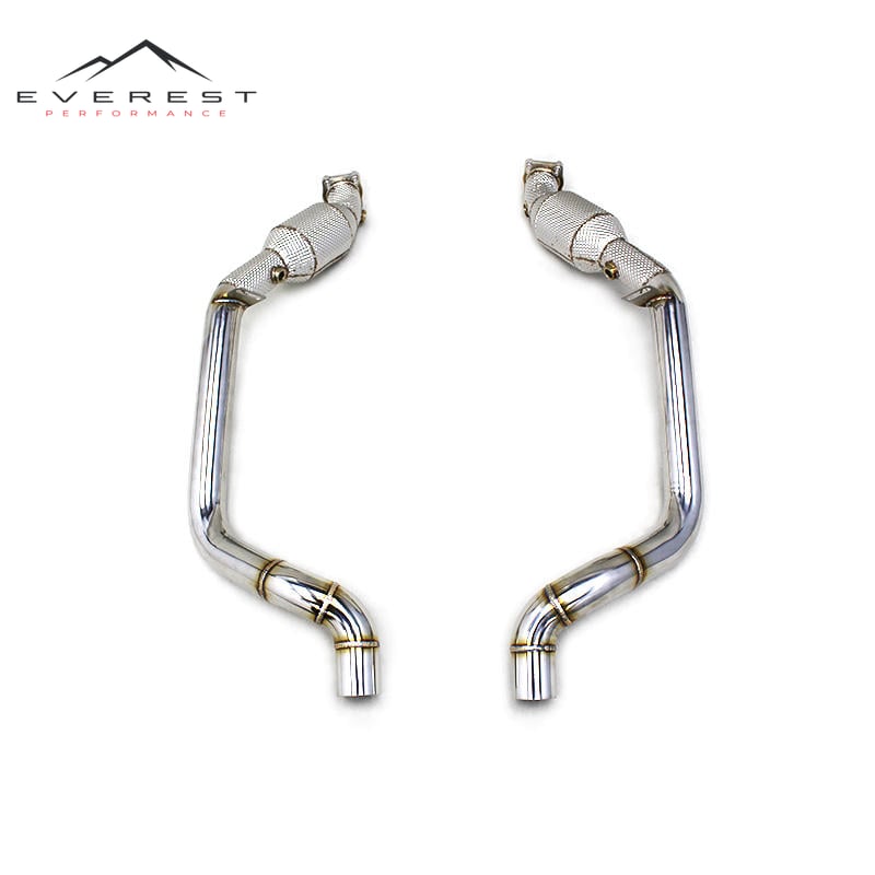 Race Exhaust Downpipe with Catalyst for Porsche Panamera 970.2 GTS 4.8L 2014-2016 Performance Stainless Steel Exhaust Cat Pipe
