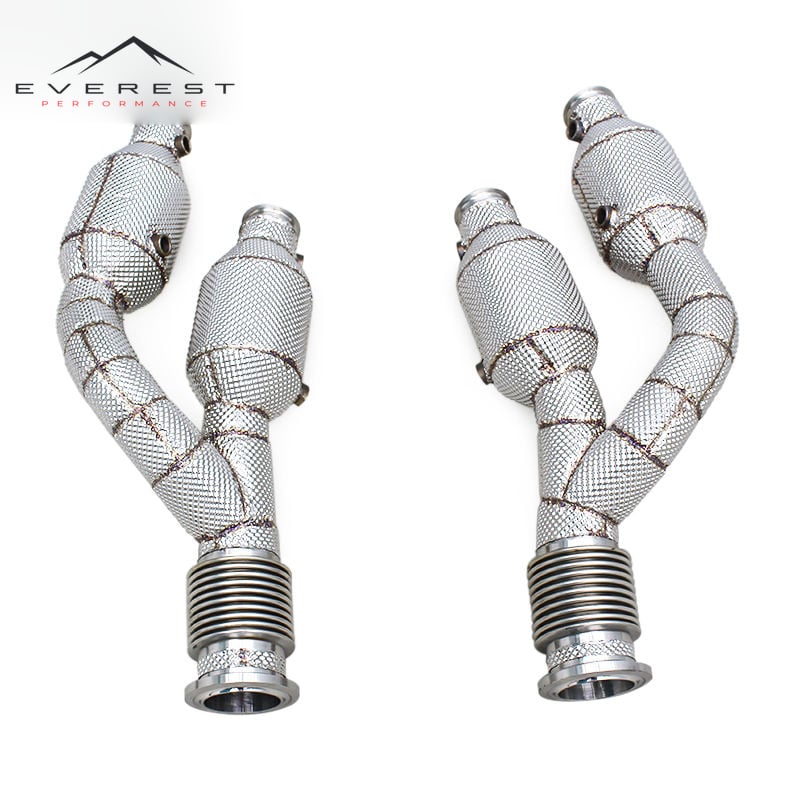 Direct-fit Exhaust Cat Downpipe for Lamborghini Revuelto V12 6.5L 2023-2025 Stainless Steel 100/200/300cell Catalyst Downpipe