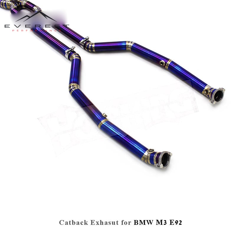 Titanium Valvetronic Catback Straight Exhaust Pipes System for BMW M3 E90 E92 E93 4.0L 2007-2013 Sport Car