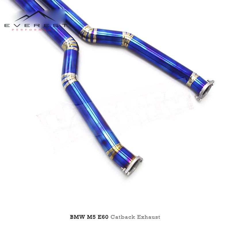 Performance Exhaust Pipe for BMW M5 E60 V10 5.0 2003-2010 Titanium Catback Muffler Vacuum Valve Quad Black Tips