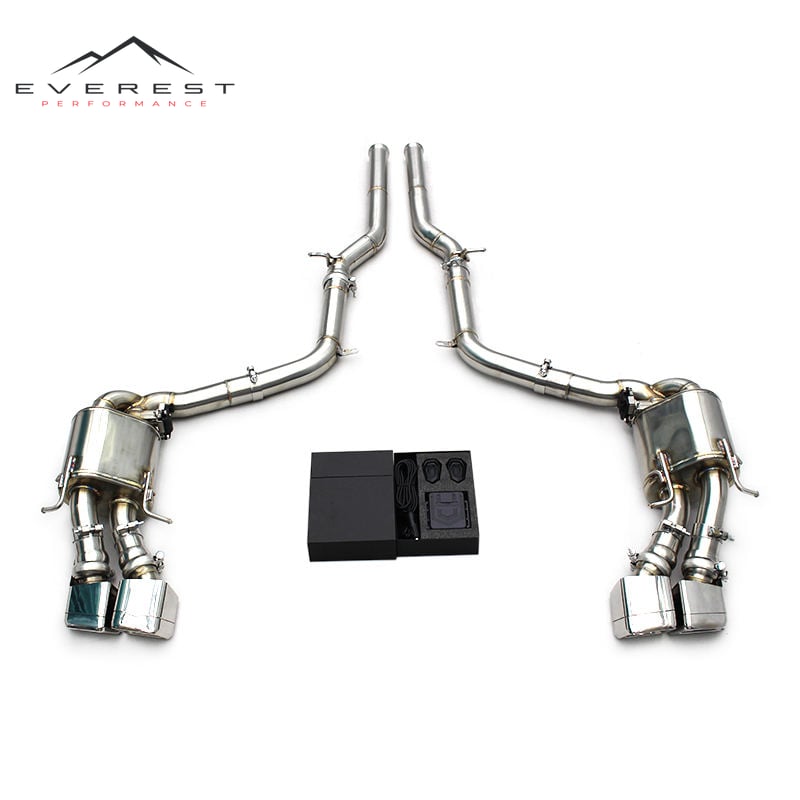 SS304 Valvetronic Catback Exhaust Pipe System for Mercedes-Benz C63 AMG W204 6.2L 2011-2015 Valved Muffler with Controller
