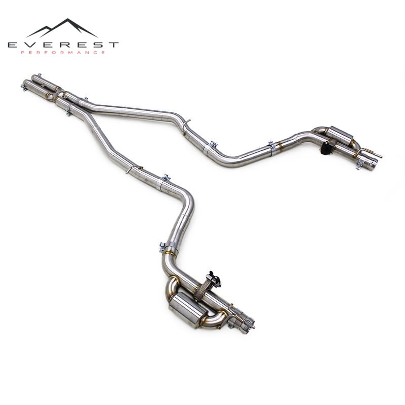 SS304 Exhaust Pipe System for Dodge Challenger RT 5.7L 2016-2022 X Pipe Valvetronic Muffler Catback Exhaust