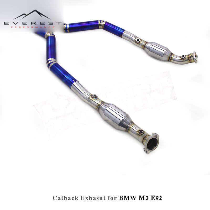 Titanium Catback Pipe for BMW M3 E90 E92 E93 4.0L 2007-2013 Valvetronic Muffler Exhaust System with Catted Front Pipe
