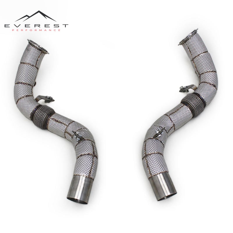 Auto High Flow Exhaust Downpipe for BMW M850/M850i 4.4TT 2019-2023 Heat Shield Stainless Steel Exhaust DownPipe System