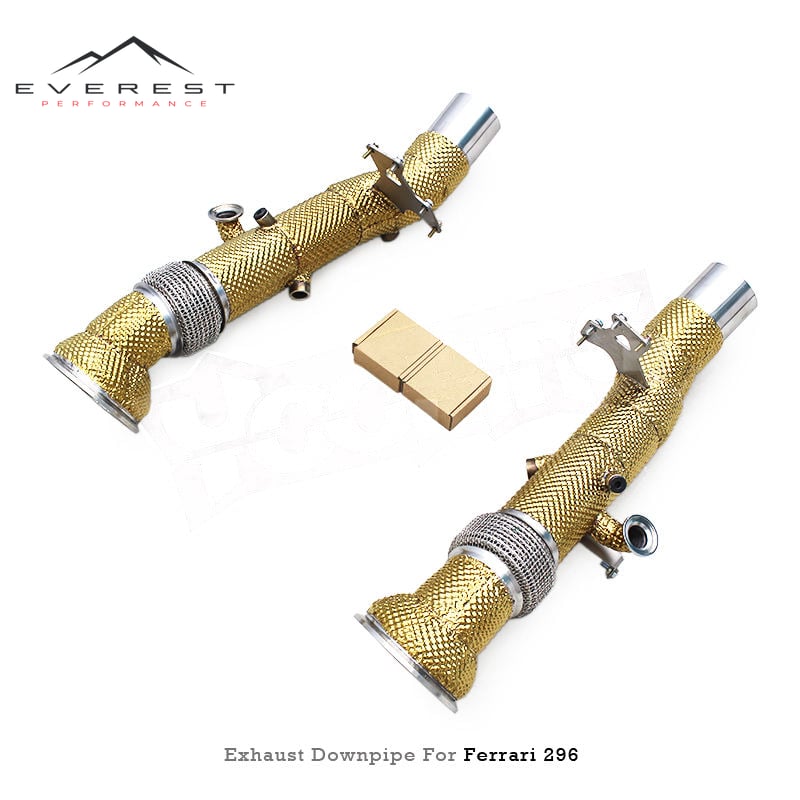 Straight-through Exhaust Pipe for Ferrari 296 GTB V6 3.0T 2021-2024 Performance Heat Shield Exhaust Pipe Car Exhaust System