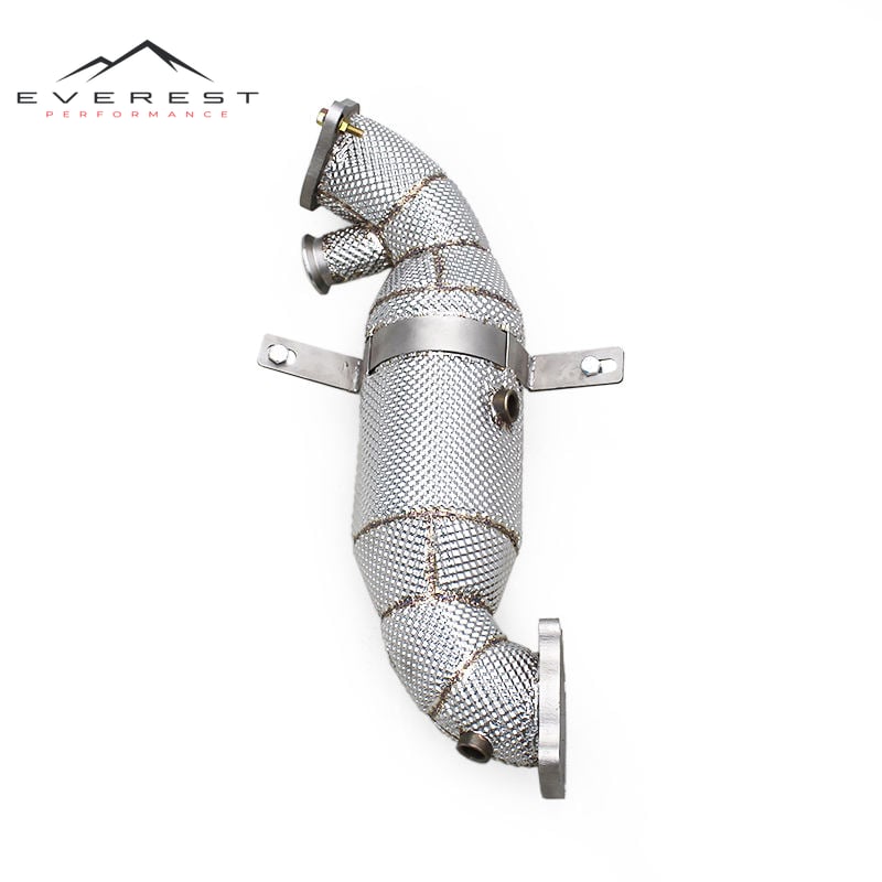 High-flow Exhaust Catalytic Converter 304 Stainless Steel Pipes Downpipe for Alfa Romeo Giulia/stelvio 2.0 2017+