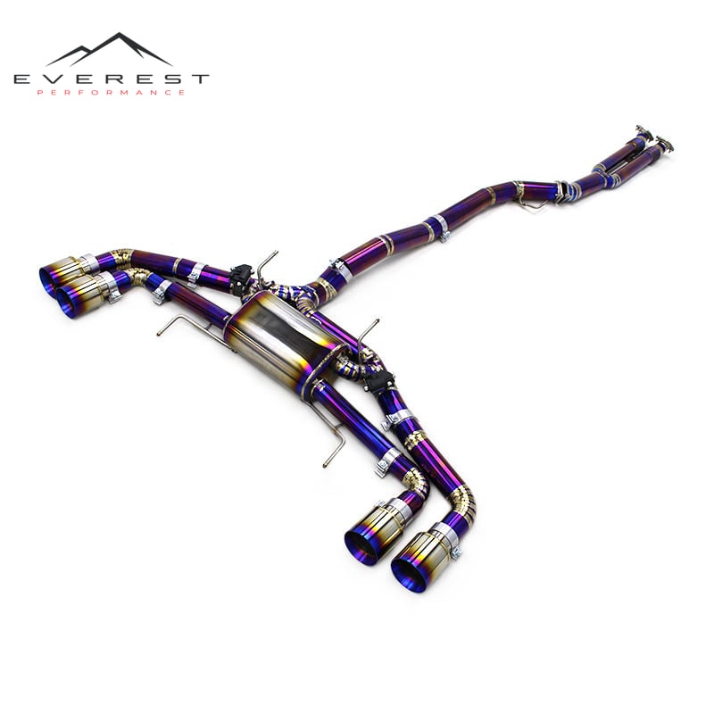 Exhaust Y Pipe Catback for Nissan GTR/GT-R R35 3.8TT 2008-2023 Titanium Muffle Valve Quad Burt Purple Tips Exhaust System