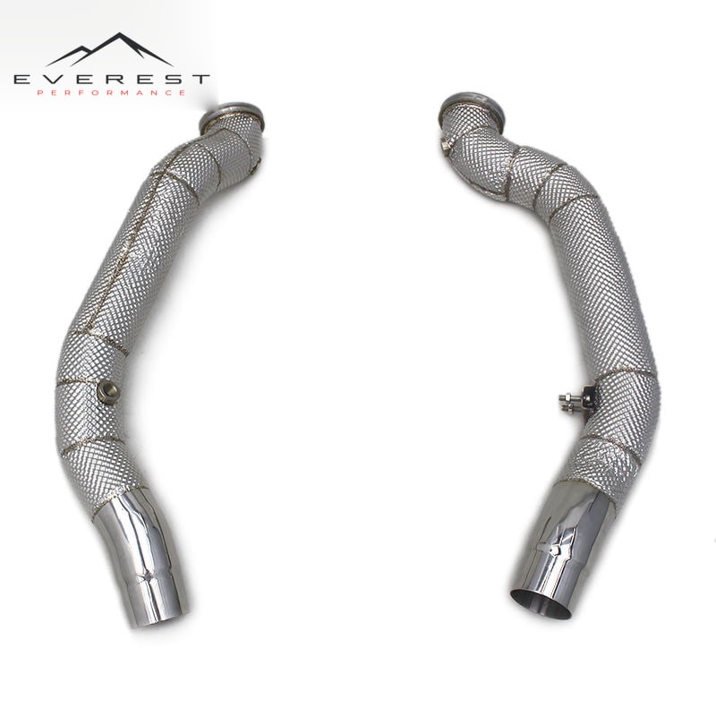 Custom Engine Header Downpipe with OPF for Maserati Ghibli 3.0T 2020-2023 Sport Stainless Steel Free Flow Pipe Exhaust Muffler