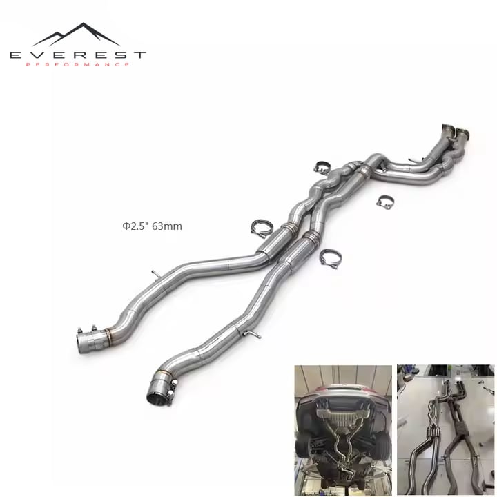 Stainless Steel Equal Length Midpipe for BMW M3/M4/F80/F82/F83/S55 3.0T 2014-2019 Car Exhaust System
