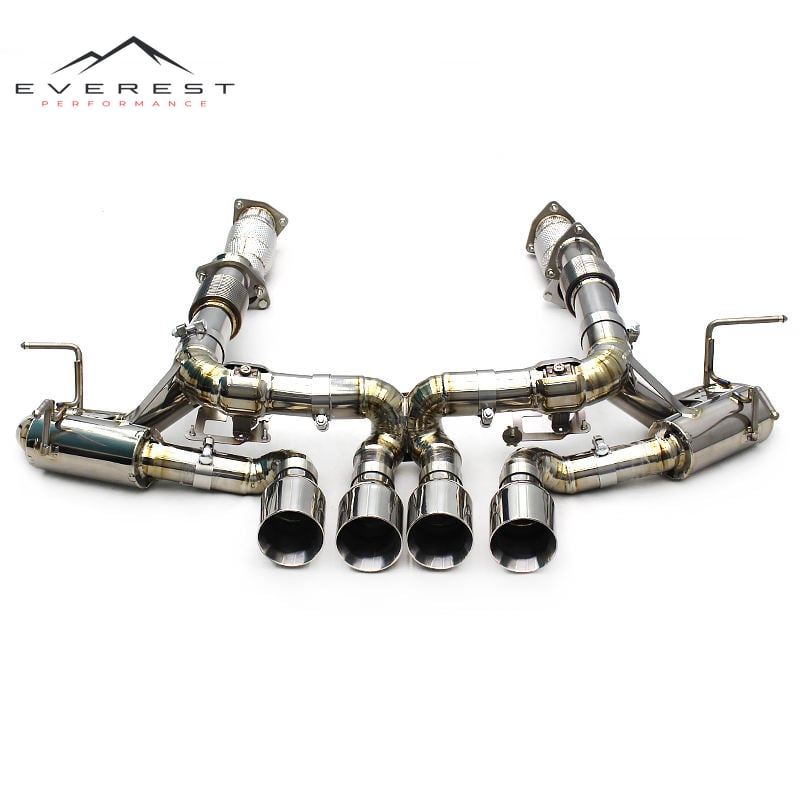 Valve Exhaust Pipes for Chevrolet Corvette C8 Z06 2019-2025 Titanium Catback Muffler Catted Downpipe