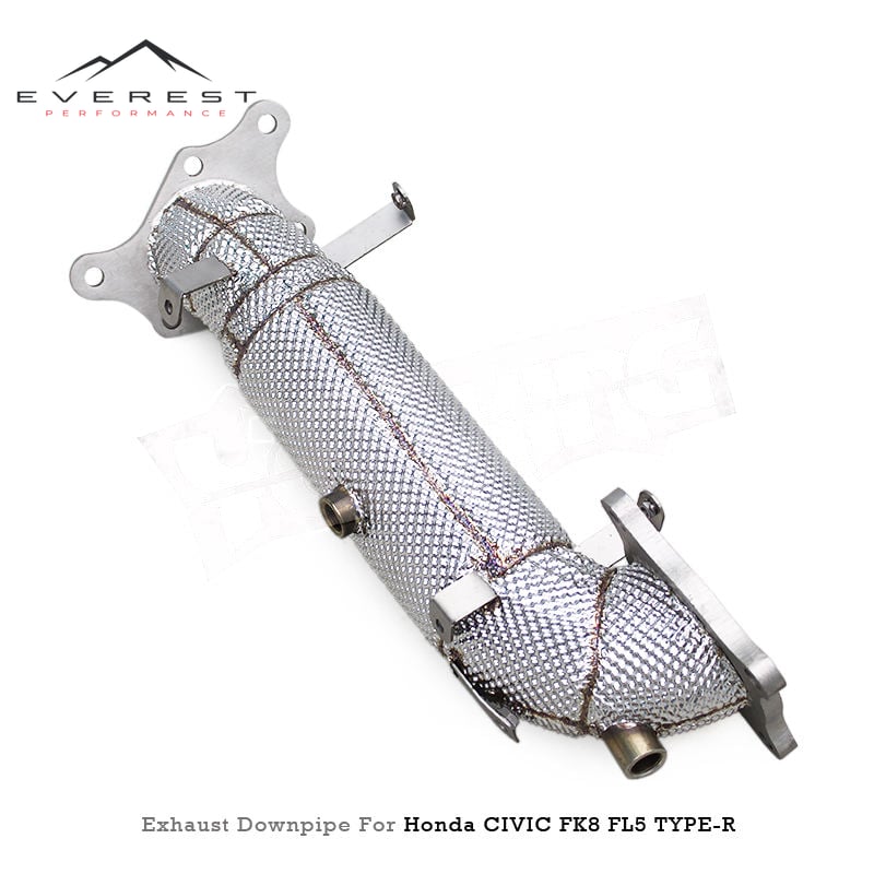Header Downpipe for Honda CIVIC Type R/Type-R 2.0T 2015-2023 Car Part Escape SS304 With Heat Shield Free Flow Pipe