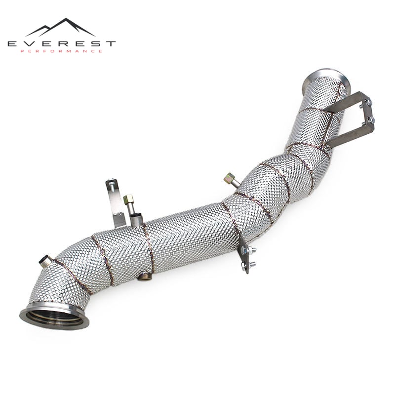 SS304 Exhaust Downpipe for Mercedes-Benz C63 AMG SE W206 2025 Exhaust Free Flow Pipe With Heat Shield