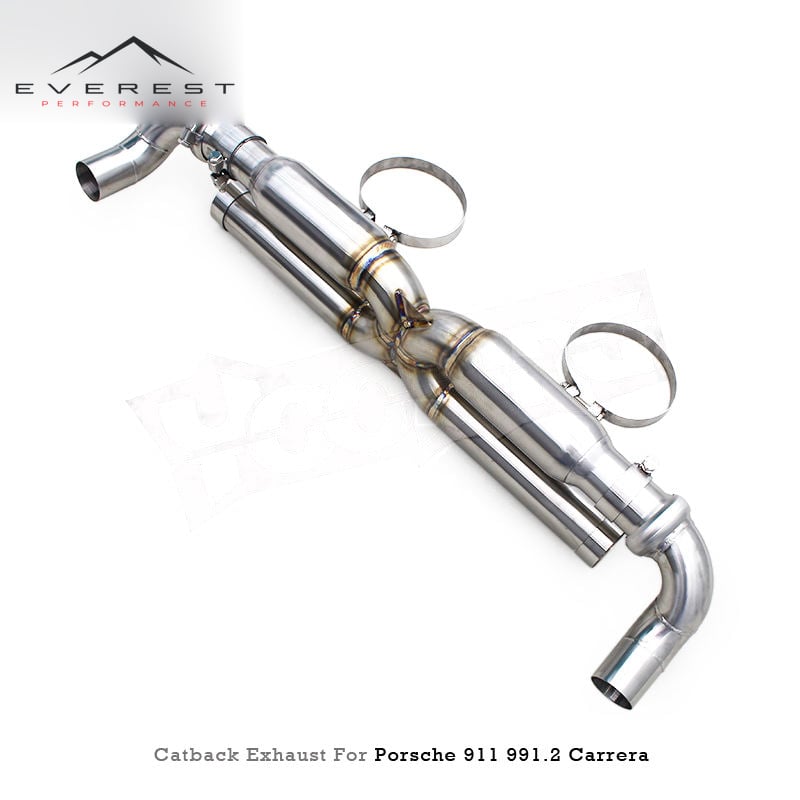 Custom Catback Muffler for Porsche 911 991.2 Carrera 3.0T 2016-2018 Supersport Car Stainless Steel Straight Exhaust Free System