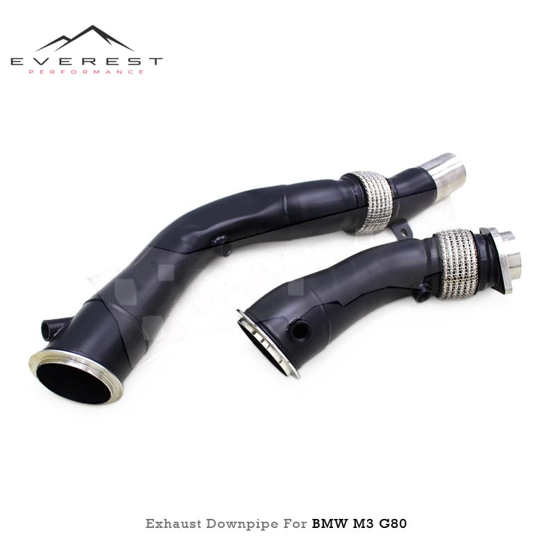 Stainless Steel Downpipe with Ceramic Coating Exhaust System for BMW M3/M4 G80/G82 3.0T 2019-2022 Straight Pipe