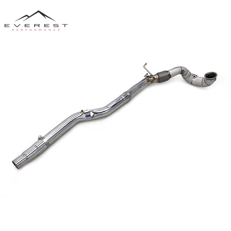Free Flow Downpipe for Audi S3 2.0T 2015-2022 Cat-Back Exhaust System 304 Stainless Steel Downpipe with Box Packaging