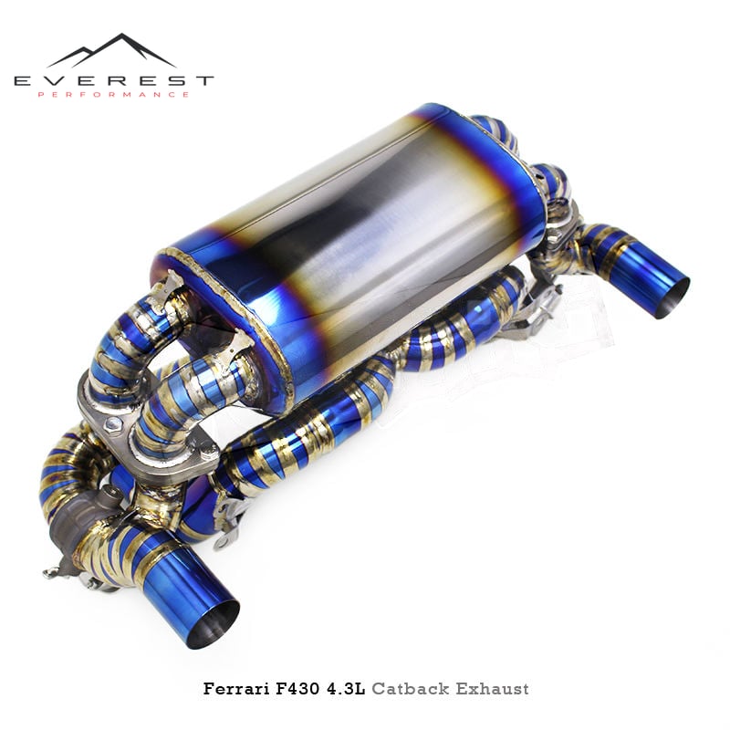 Custom Catback Exhaust for Ferrari F430 4.3L 2005-2009 Lightweight Titanium Pipes Muffler Valved Sport Exhaust System Exhauster