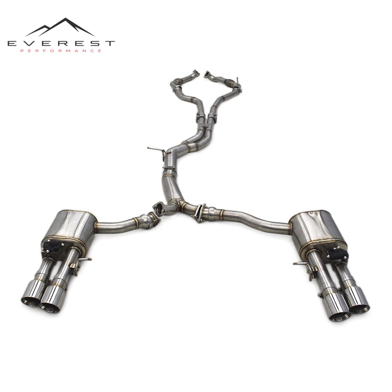 SS304 Exhaust Pipe System for Audi S4/S5 B9 3.0T 2019-2023 High Quality Downpipe Valvetronic Full Exhaust