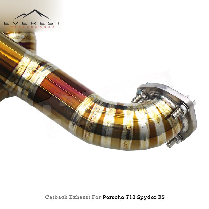 Exhaust Pipe System for Porsche 718 Cayman Spyder GT4 RS 4.0L 2022-2025 SS304 Exhaust Downpipe Titanium Direct Exhaust