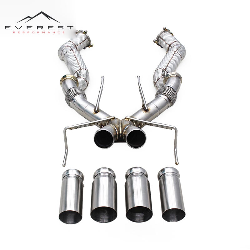 SS304 Downpipe Catback Exhaust for Mclaren 750S 4.0T 2020-2025 Non Valved Axle Back Exhaust System