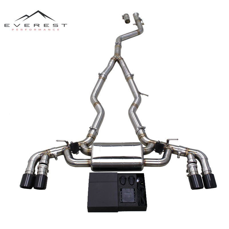 Race Valvetronic Catback for BMW Z4 G29 M40i 3.0T 2019-2024 Sport Y Pipe Active Sound Exhausted Muffler With Black Carbon Tips