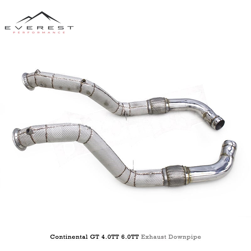 Custom Exhaust Header Downpipe for Bentley Continental GT 4.0TT/6.0TT 2020-2024 Engine SS304 Free Flow Pipe Exhaust System
