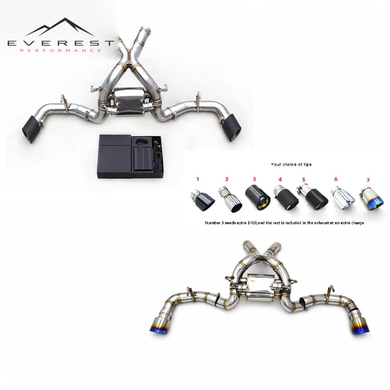 Direct-fit Valve Exhaust Pipe for Mclaren 540 Coupe/540C/570S/570GT 3.8T 2015+ Sport Car Stainless Steel Axleback Muffler System