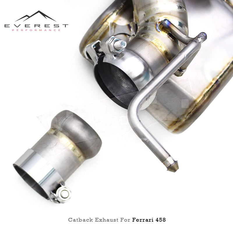 Custom Valved Sport Exhaust System for Ferrari 458 4.5L 2011-2013 Lightweight Titanium Pipe Rear Section Muffler