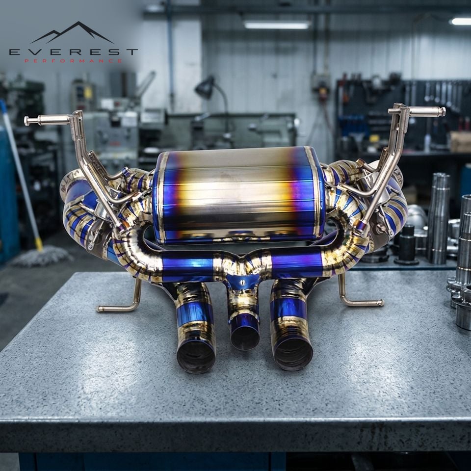 Titanium Muffler Exhaust Pipe for Lamborghini Aventador LP740/LP740S 6.5L 2017-2018 Vacuum Valve Exhaust Catback Lightweight