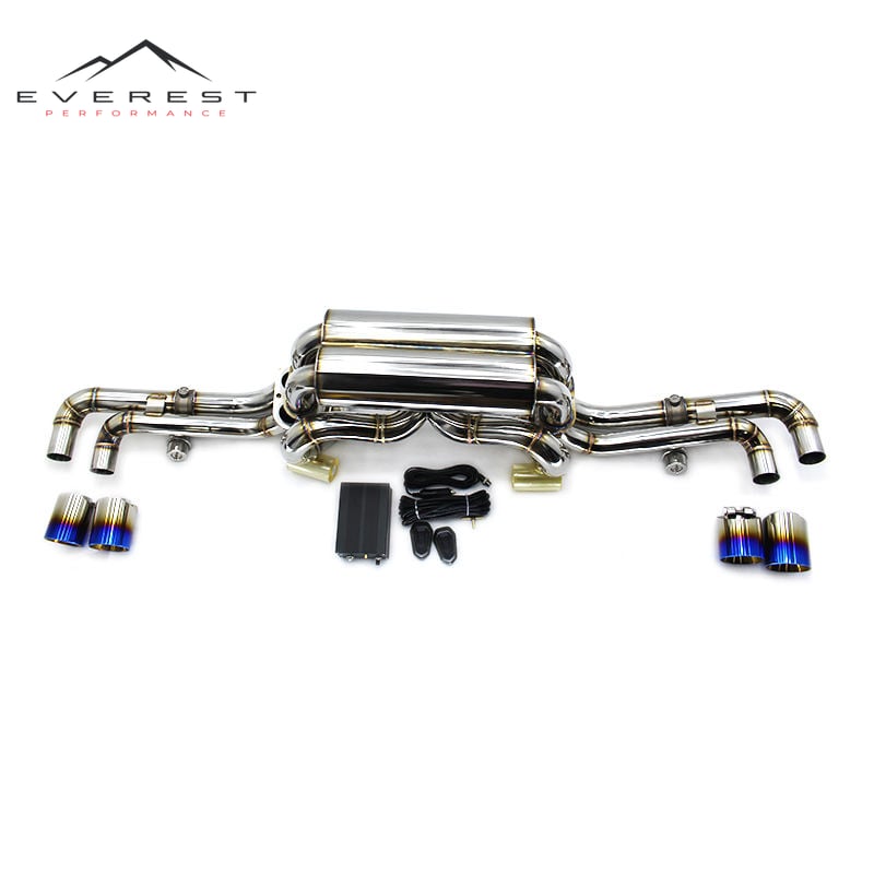 Valved Sport Exhaust System for Ferrari F430 4.3 2005-2009 Racing Car Exhaust System 304 Stainless Steel Catback Exhaust Pipe