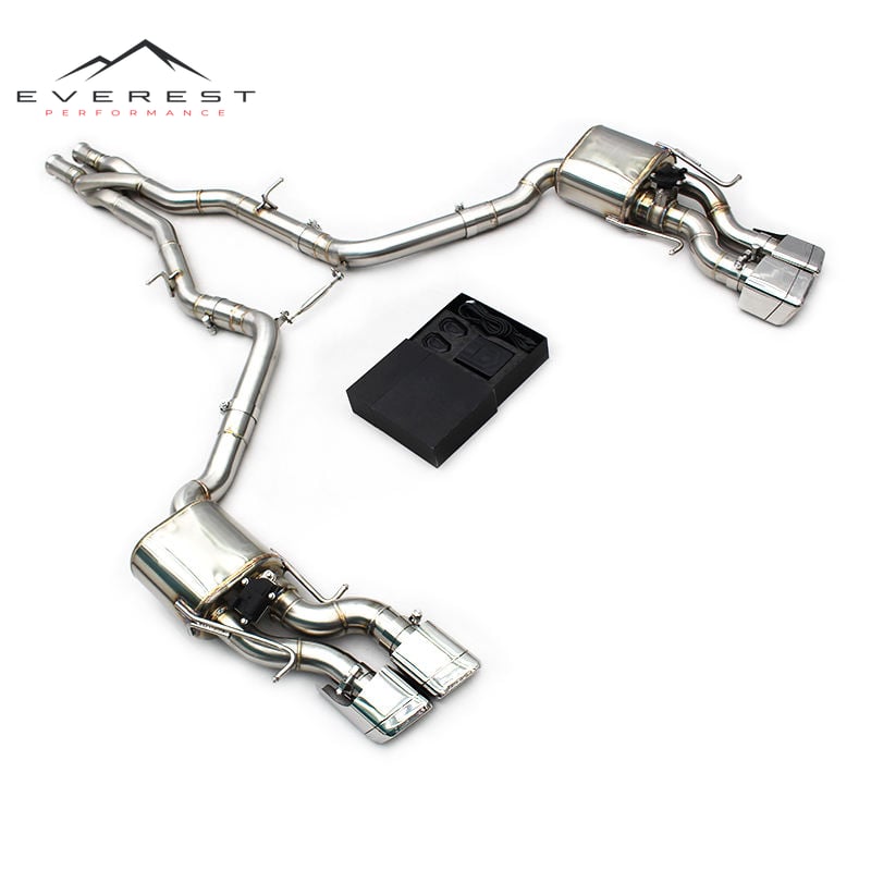 Catback Exhaust with Z Pipe for Mercedes-Benz CLS550 V8 4.7L 2010-2016 Racing Stainless Steel Exhaust Valve Pipes Muffler