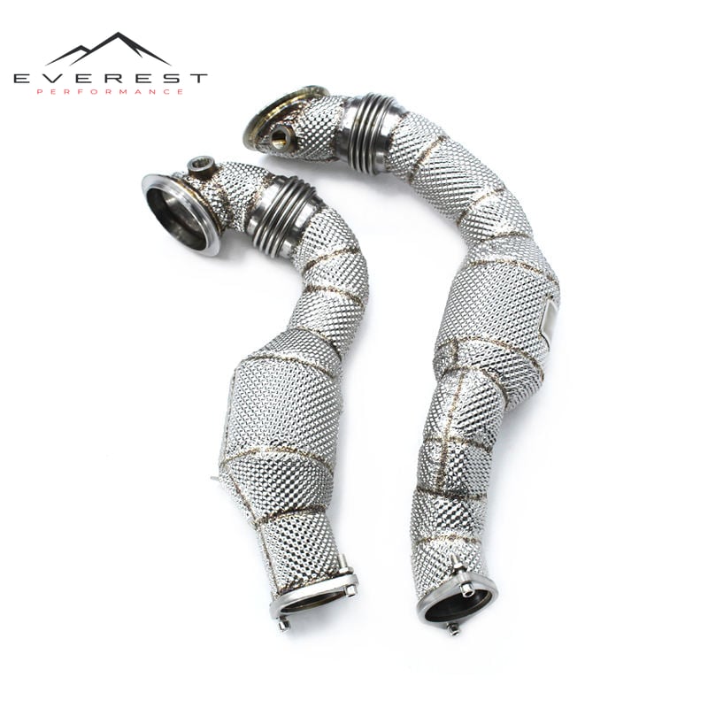 Exhaust Catted Header Downpipe for BMW TH7 730/740 N54 F02 3.0T 2009-2015 SUS304Pipe Muffler Exhaust System With Heat Shield