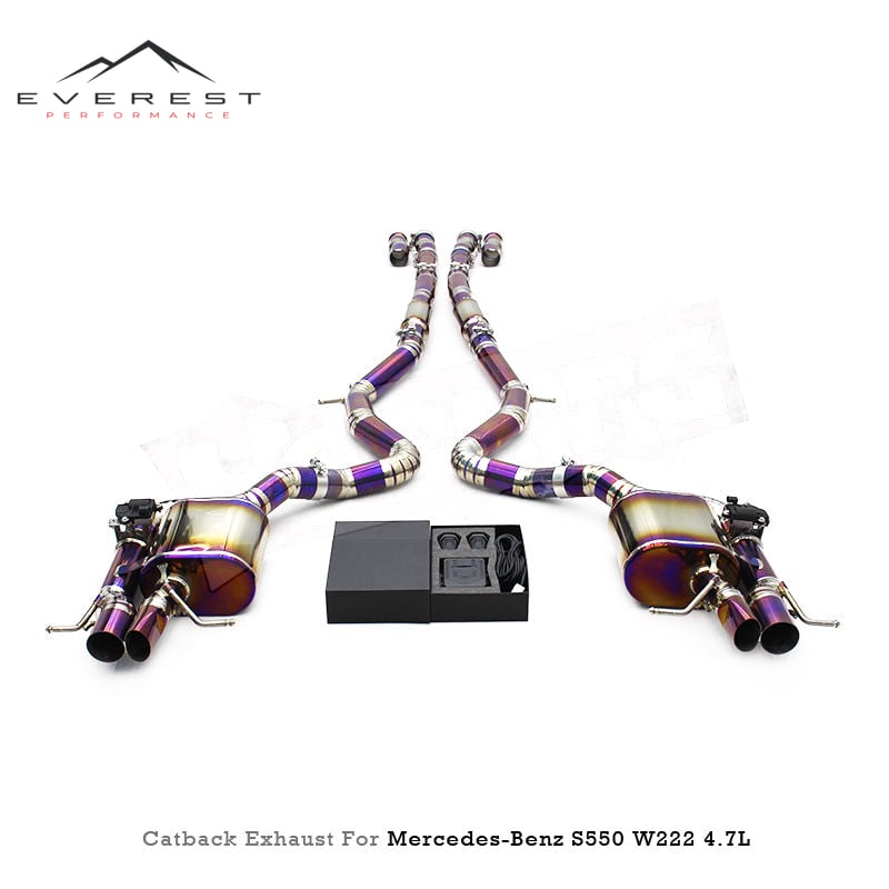Titanium Catback Exhaust for Mercedes-Benz S500/S550/S63 AMG W222 4.7T/5.5T 2014-2019 Sport Car Exhaust System with Control