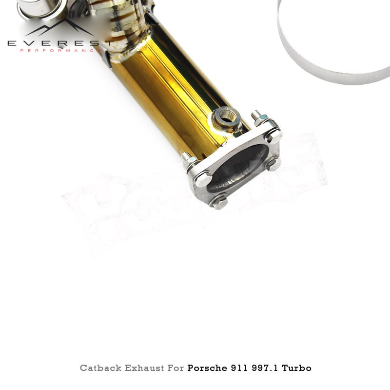 Titanium Exhaust Pipe System for Porsche 911 997.1 Turbo 3.6T 2004-2007 High Quality Vacuum Valve for Catback Exhaust System