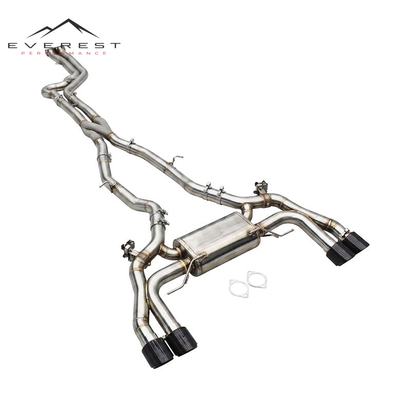 304L Stainless Steel Catback Exhaust with Z Pipes for BMW X3M/X4M F97/F98 3.0T 2019-2023 Muffler Valvetronic Exhaust System