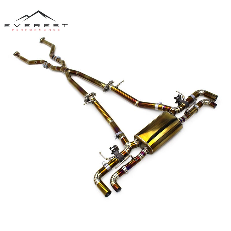 Custom Valved Sport Catback Silencer for Lexus LC500 5.0L 2016-2018 Gold Titanium Pipe Muffler Valvetronic Exhaust System