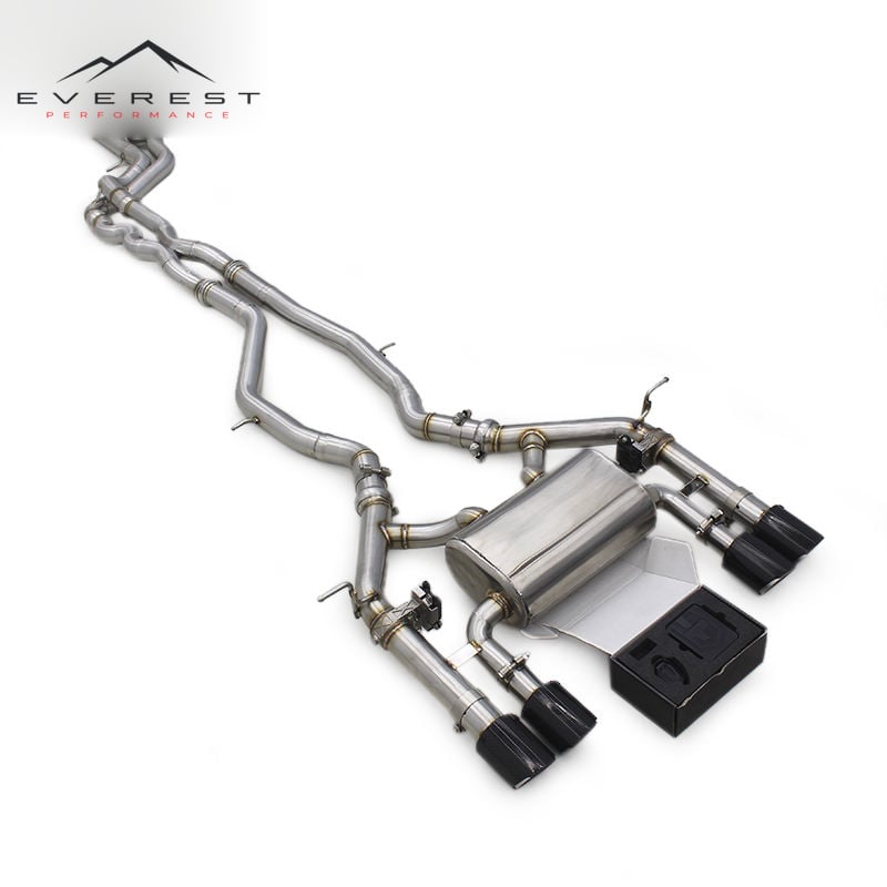 Equal Length Mid Pipes for BMW M3/M4 F80 F82 F83 S55 3.0T 2014-2019 Stainless Steel Catback Valvetronic Muffler
