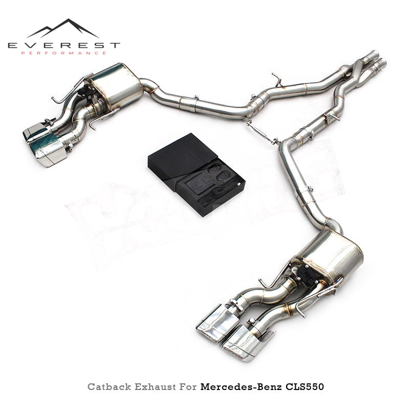 Custom Z-pipe Enhanced Sound Exhaust for Mercedes-Benz CLS550 4.7 V8 2010-2016 SUS304 Catback Muffler with Control
