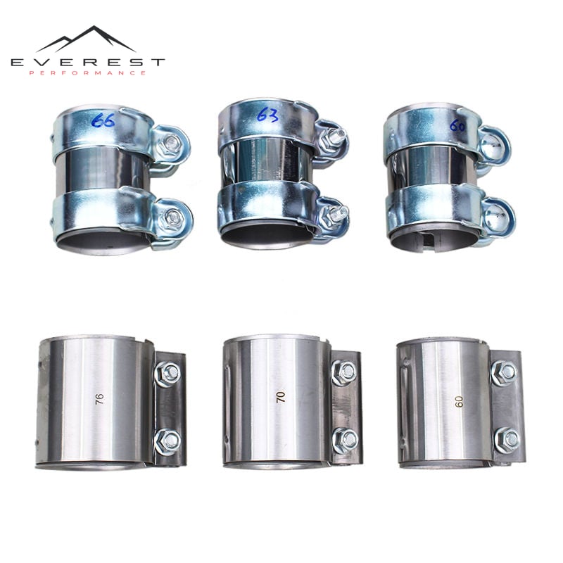 Exhaust Pipe Casing for All Car Models Stainless Steel Universal Exhaust Sleeve 3/2.75/2.6/2.5/2.36inch Exhaust Parts