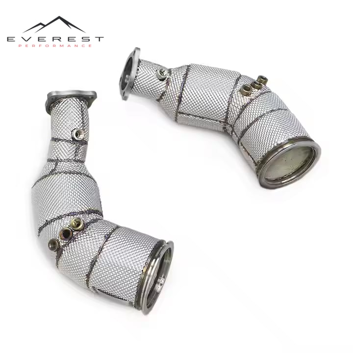 Downpipe for Audi RS5 2.9T (2019-2024) T304 100/200/300cell High Flow Pipe With Heat Shield