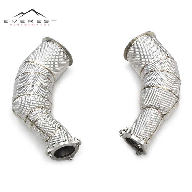 Exhaust Downpipe for Audi RS4/RS5 B9/B9.5 2.9T 2017-2023 304 Stainless Steel High Flow Catted Downpipe