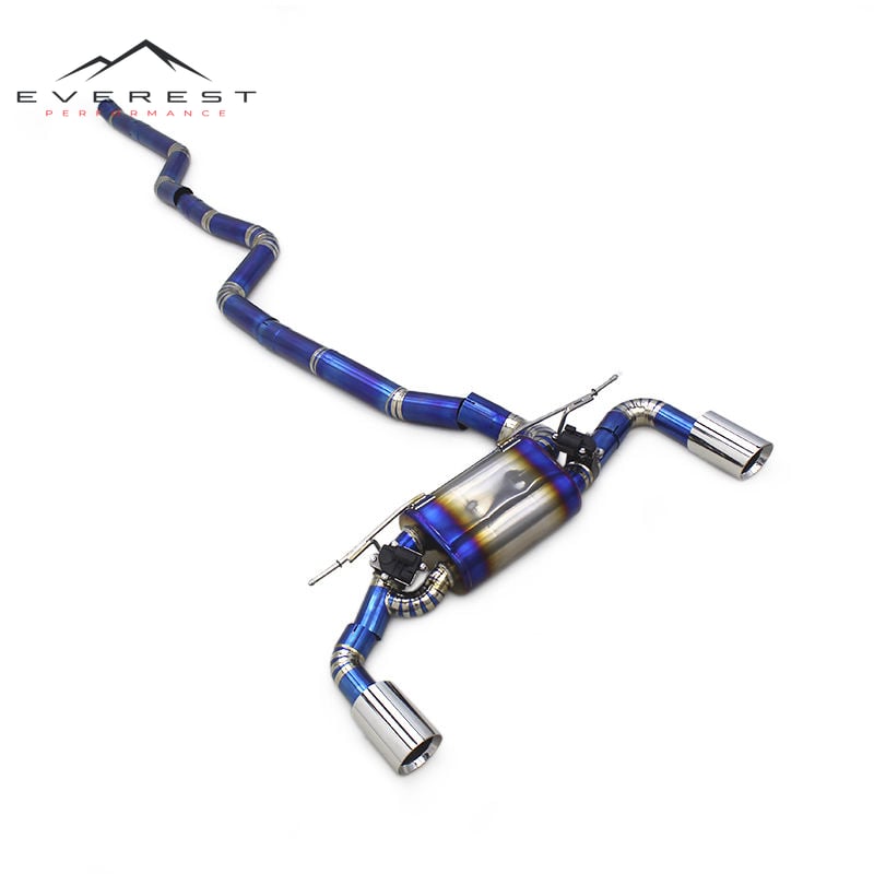 Titanium Valvetronic Exhaust Pipe Muffler for BMW M140i B58 3.0T 2017-2023 Burnt Blue Catback System Auto Parts